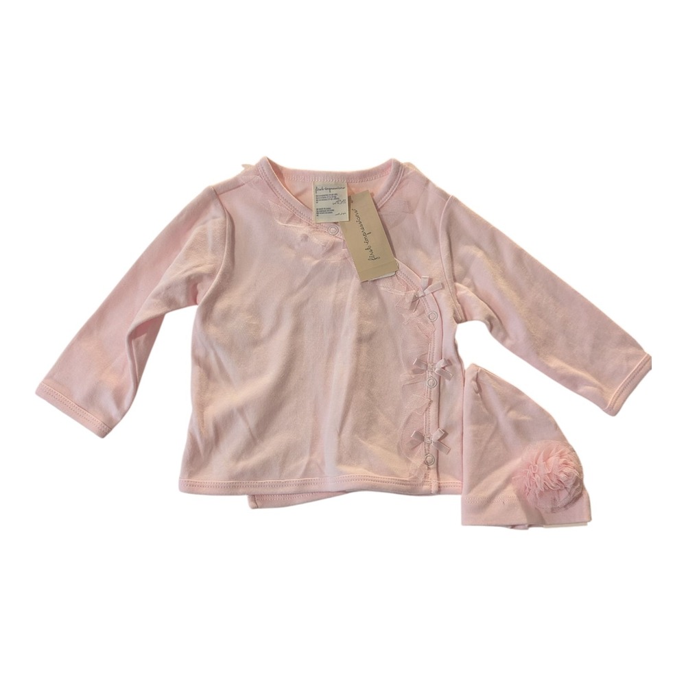 BBC-1 First Impressions 2pc Girls Outfit-Take me Home Set Size 6-9m‎ Pink Pearl